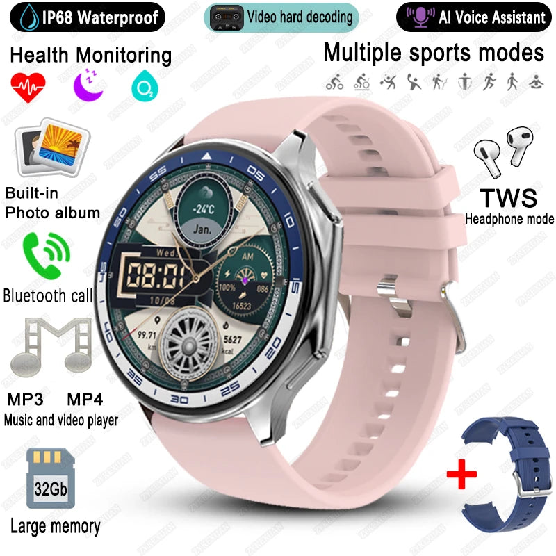 For OPPO Watch X High-End Business Watch Men 32Gb Memory Video Playback Smart Watch Sports Fitness Waterproof Bracelet 2025 New