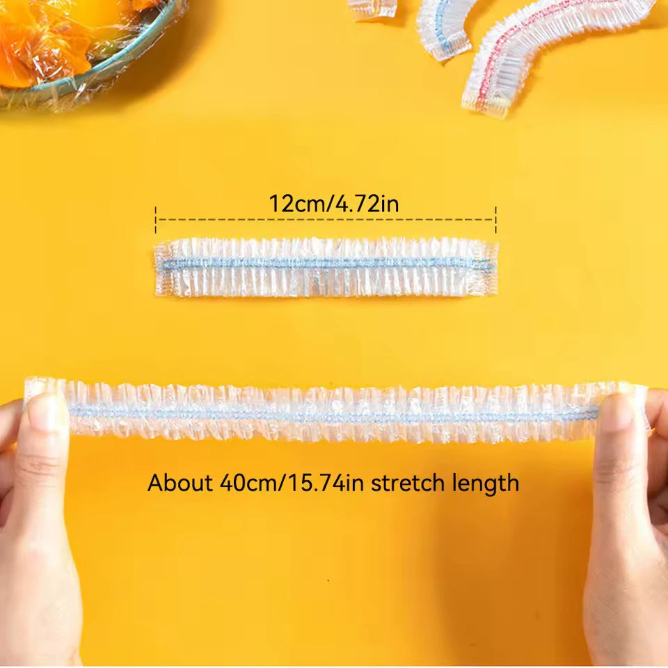 Plastic Food Cover Bags Food Grade Fresh-keeping Transparent Packaging Bag Reusable Wrap Kitchen Disposable Colorful Cling Film