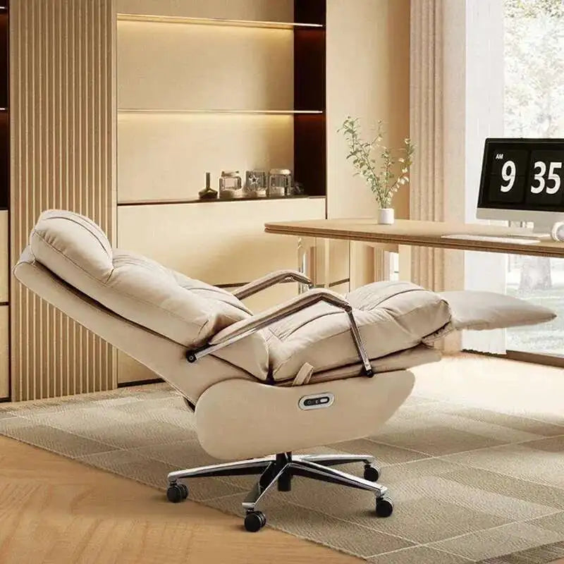 White Nordic Recliner Chair Ergonomic Bedroom Floor Modern Office Chair Working Conference Chaise De Bureau Office Furniture - Kimlud