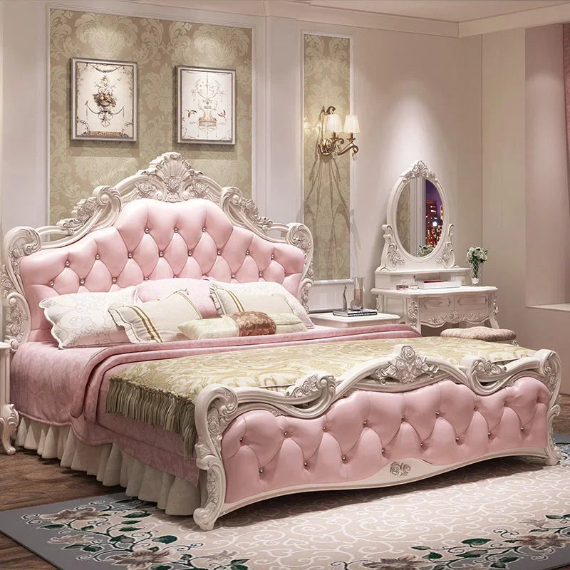 Princess Modern Designer Bedroom Set Double High End Bedding Luxury Bedroom Set Girl Design Letti E Mobili Nordic Furniture - Kimlud