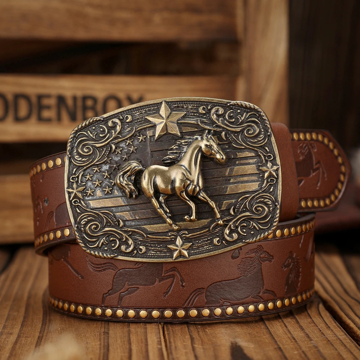 A Western-style PU belt with buckles suitable for both men and women, casual and retro, is perfect for daily outings |...