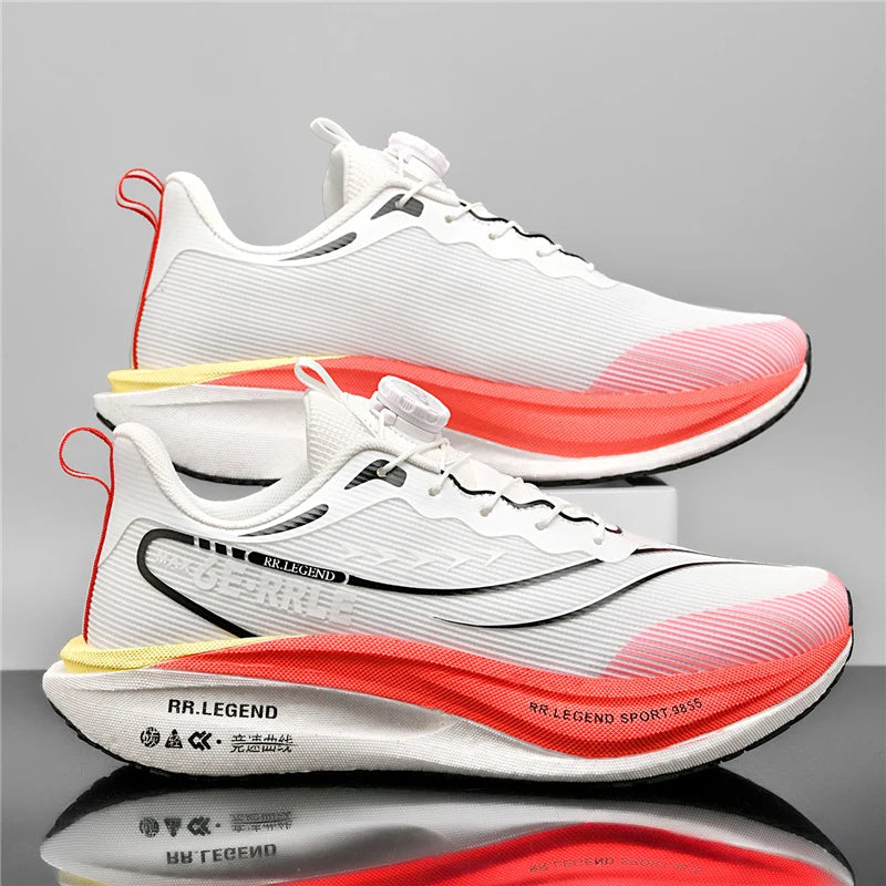 Professional Sports Running Shoes For Men Marathon Air Cushion Carbon Plate Double-layer Mesh Women Athletic Racing Sneakers - Kimlud