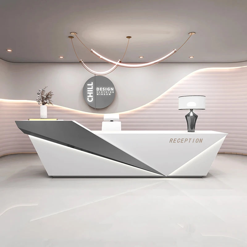 Unique Beauty Reception Desks Company Organizers Best Welcome Reception Desks Design Led Lights Mostrador Commercial Furniture
