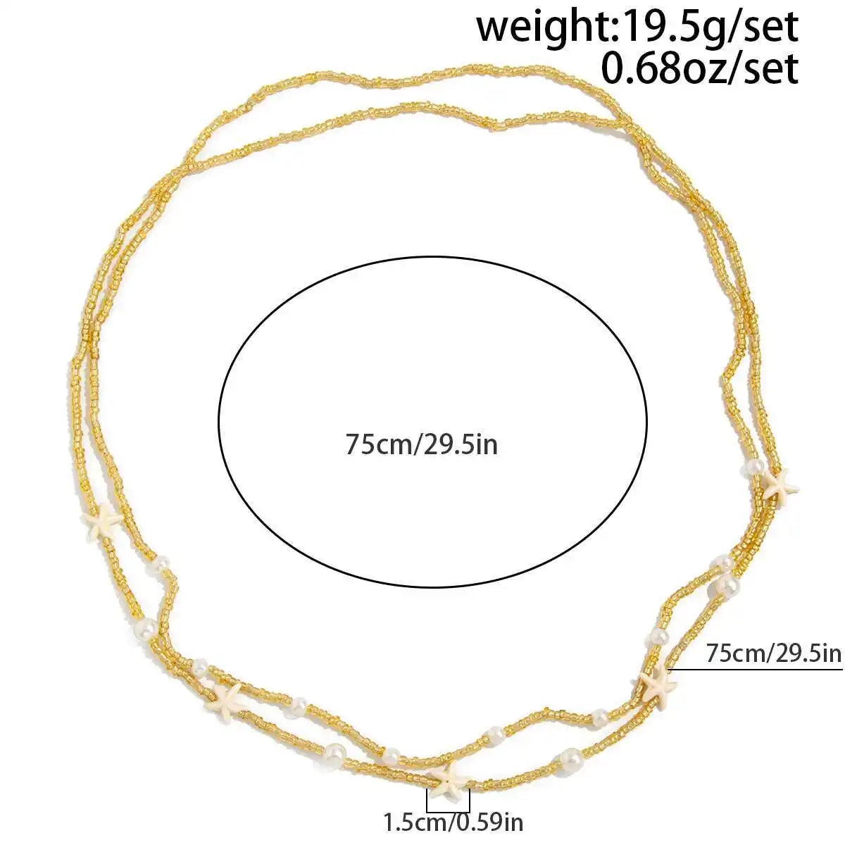 Ingemark 2Pcs/Set Summer Beach Sexy Bikini Waist Chain Women Trendy Boho Rice Beads Body Chain Jeans Dress Jewelry...