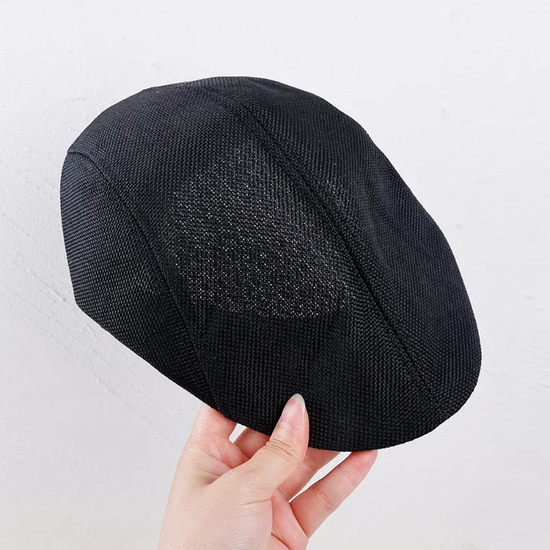 Men Spring and Summer Berets British Style Beret Hat Retro England Hats Male Fashion Hats Peaked Painter Caps for Dad |...
