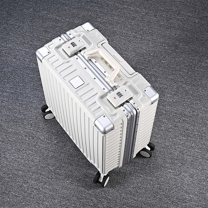 18/20 inch Carry on Suitcase Aluminum Frame Sturdy PC Trolley Case Business Cabin Bag Luggage Travel Suitcase - Kimlud