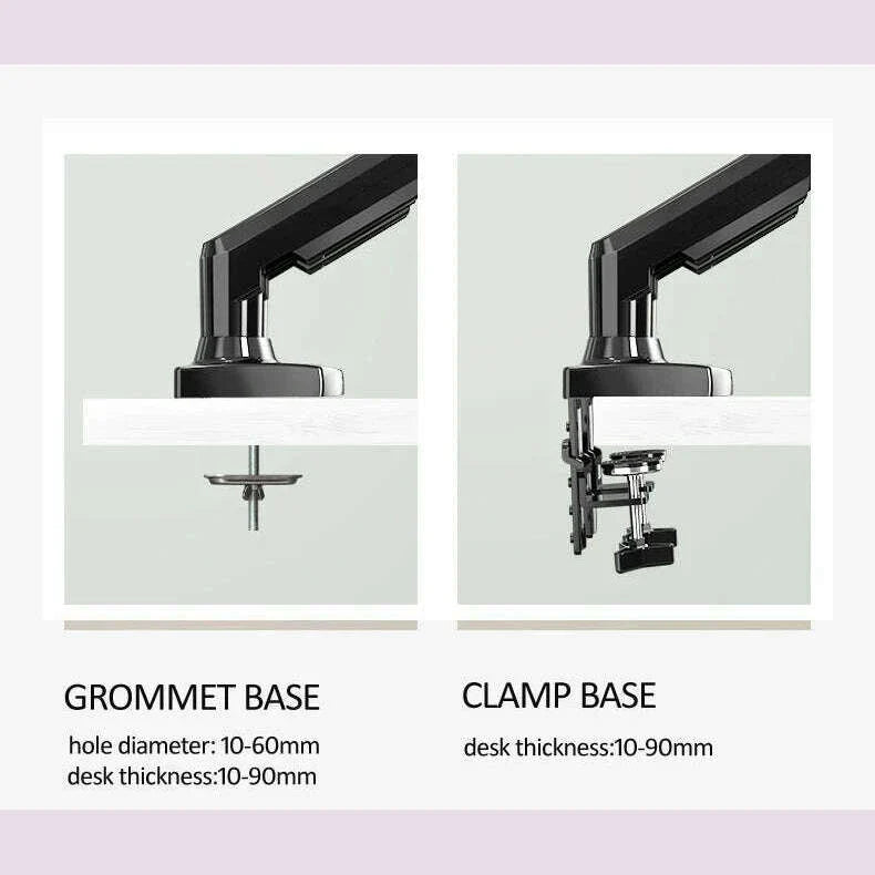 NB F160 10-17.3" laptop mount 360 rotate 10"-27" air press full motion gas strut lcd tv table screen STAND monitor desk support