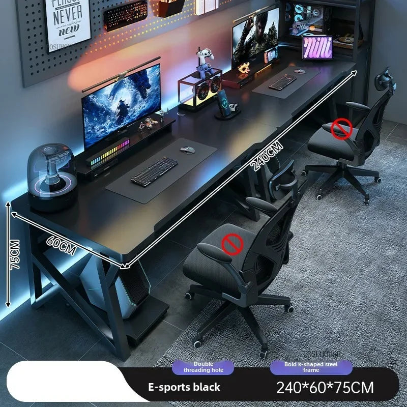 Modern Double Computer Desks Home Desktop E-sports Gaming Table Bedroom Simple Desk Student Study Tables Office Furniture N
