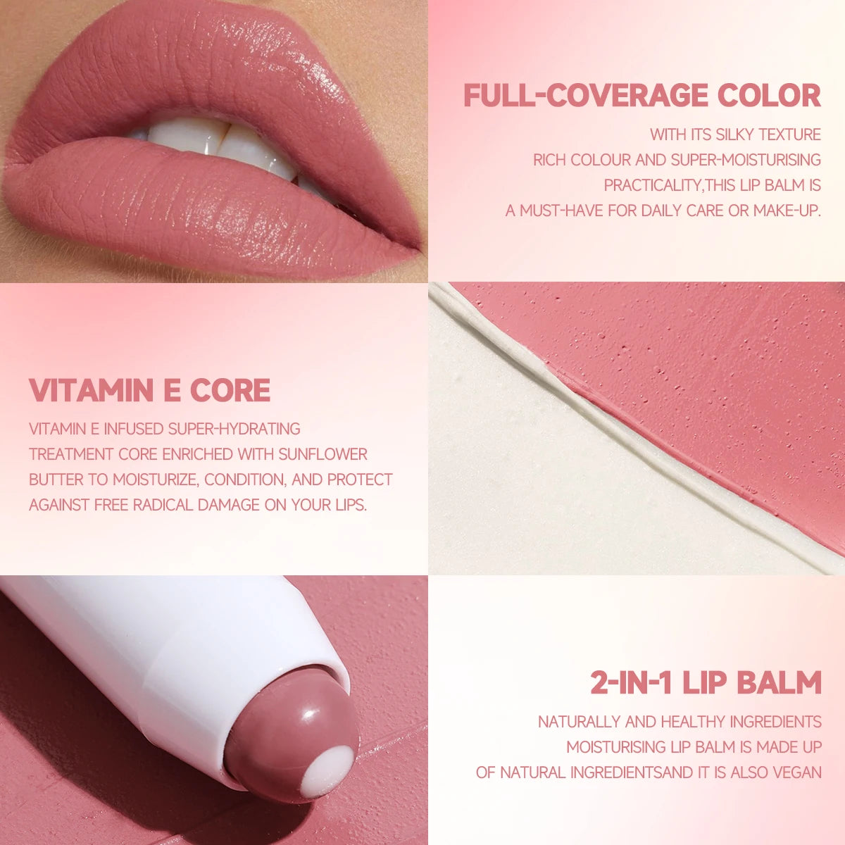Moisturizing Gloss Lipstick Pen - Long-lasting Waterproof Color Rendering Lip Gloss, Rotating Lipstick Pen