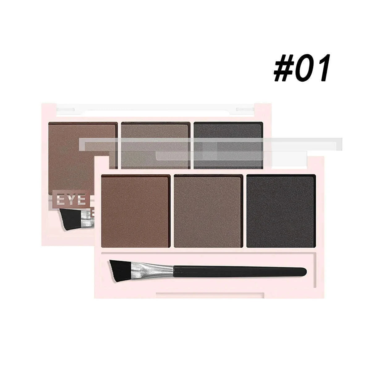 3-Color Brow Powder Set with Brush - Long-lasting, color-resistant, versatile contour makeup set for natural, three-dimensional