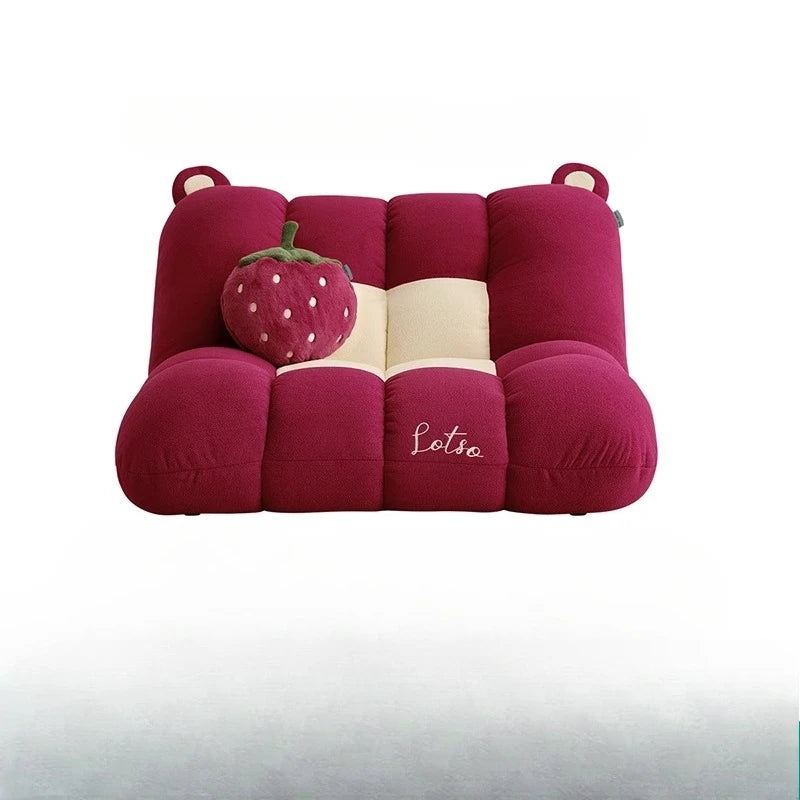 Modern Minimalist Casual Single Chair, New Design for Reclining and Sleeping, Fabric Single Sofa for Lazy People