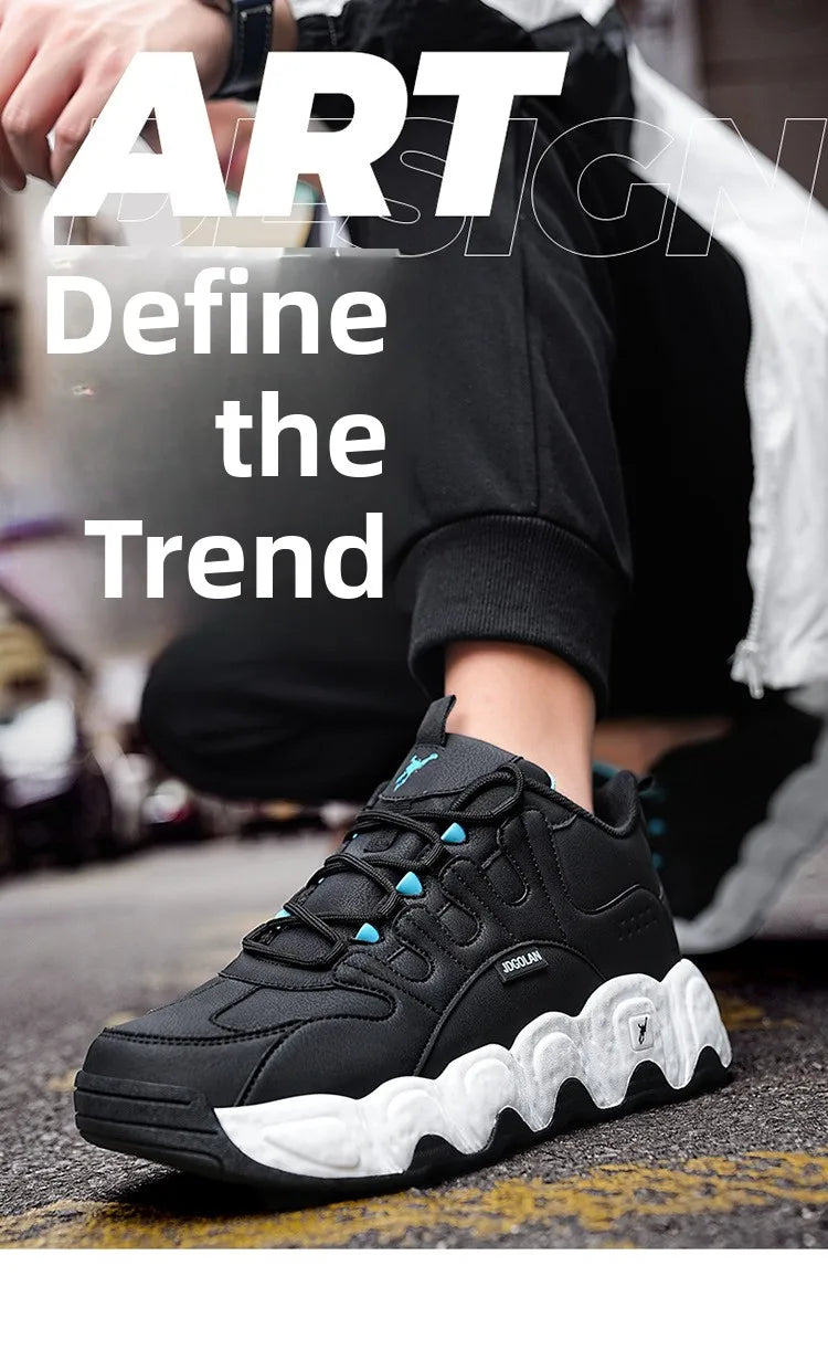 Jordan Grant Men's Shoes Versatile Thick Bottom Shock Absorption Heightening Student Wear-Resistant Dad Shoes Sporty Style - Kimlud