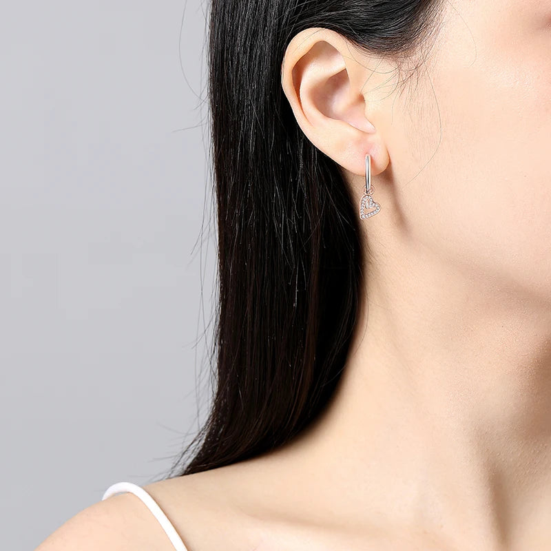 Original 925 Sterling Silver Earrings 2026 Stud Hoop Crystal Earings For Women Rose Gold Crown Heart Infinity Bee Earing...