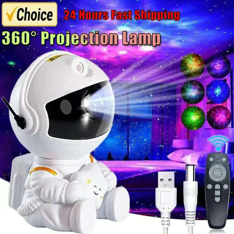 Galaxy Star Astronaut Projector LED Night Light Starry Sky Porjectors Lamp Decoration Bedroom Room For Children Adult Gifts