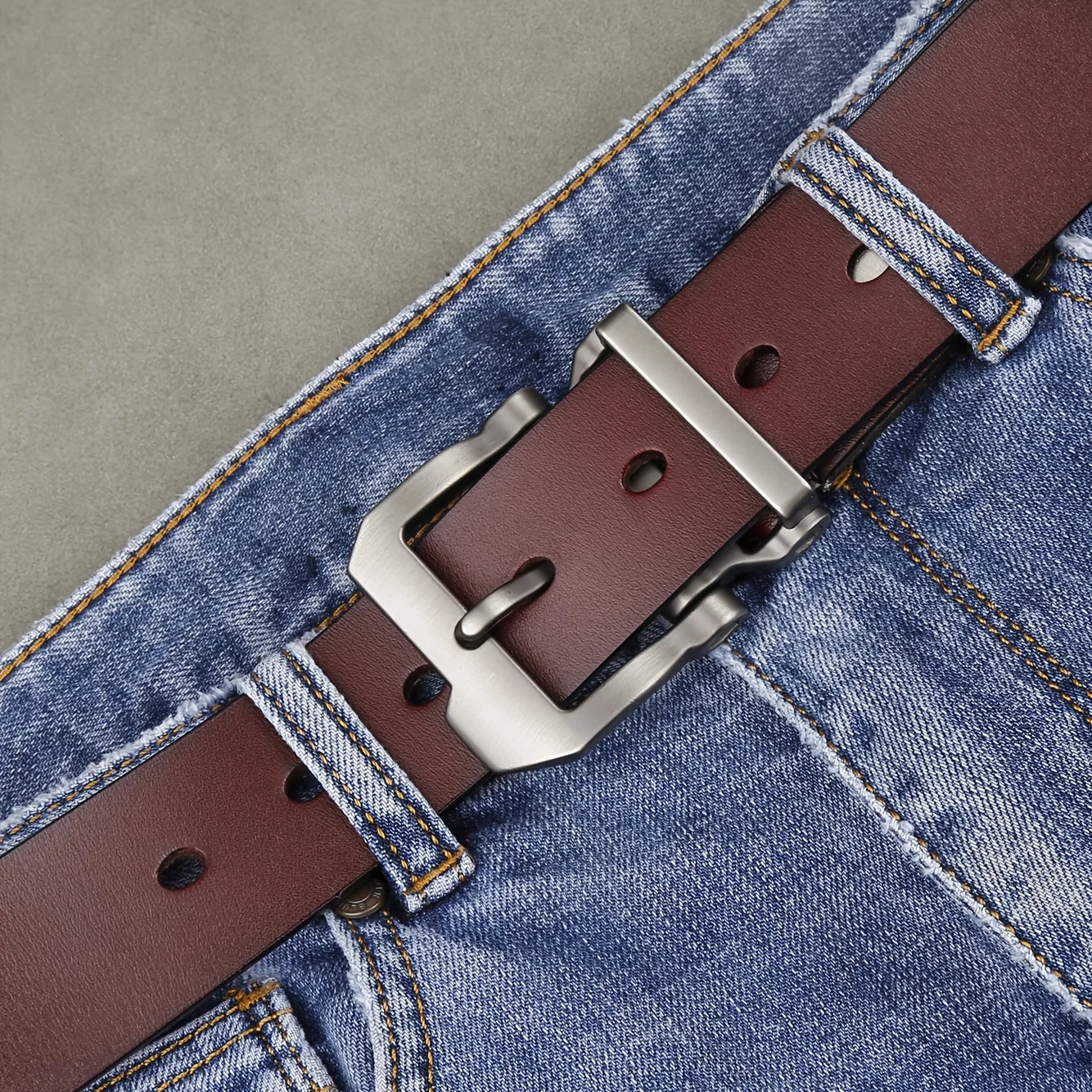 Large Size 140 150 160 170cm Men's Genuine Leather Belts Adjustable Formal Waistband for Jeans Pants Perfect Father'S Day Gift - Kimlud