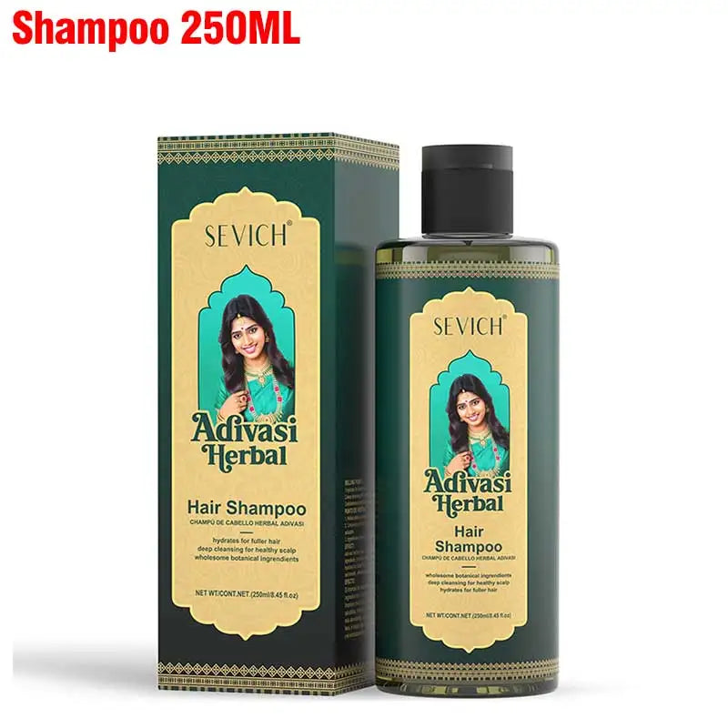 SEVICH Herbal Hair Growth Oil Set Ayurvedic Fast Hair Regrowth Thicken Serum India Adivasi Anti Hair Loss Hair Care...
