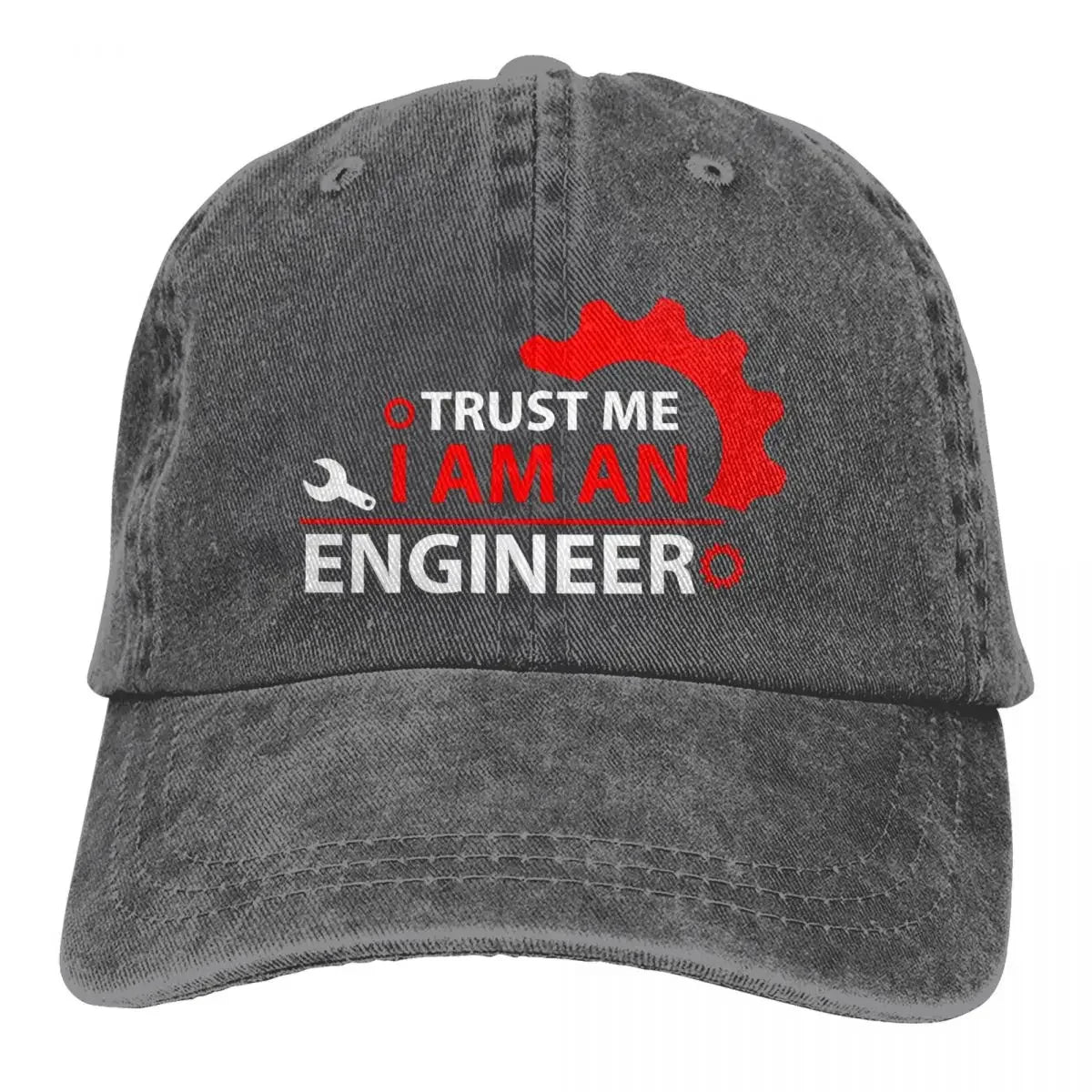 Trust Me I Am Engineer Baseball Cap Red Logo High Quality Washed Trucker Hat Unisex Men Classic Design Snapback Cap |...