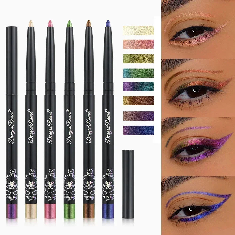 Glitter Aurora Eyeliner Pen Multi Chrome Eye Liner Lasting Shiny Metallic Eyeshadow Lying Silkworm Green Purple Makeup...