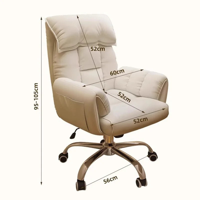 Ergonomic Computer Chair Home Office Recliner Sofa Boy Comfortable Sedentary Gaming Chair with Retractable Footrest For Relaxing - Kimlud