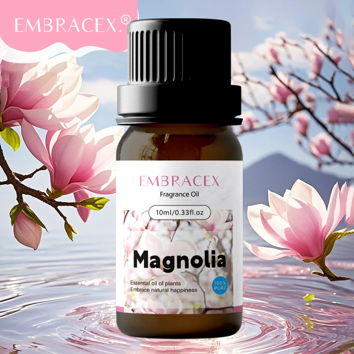 10ml Magnolia Essential Oil for Body Massage Floral Perfume Relaxing Aromatherapy Natural Scents Gifts Candle Making