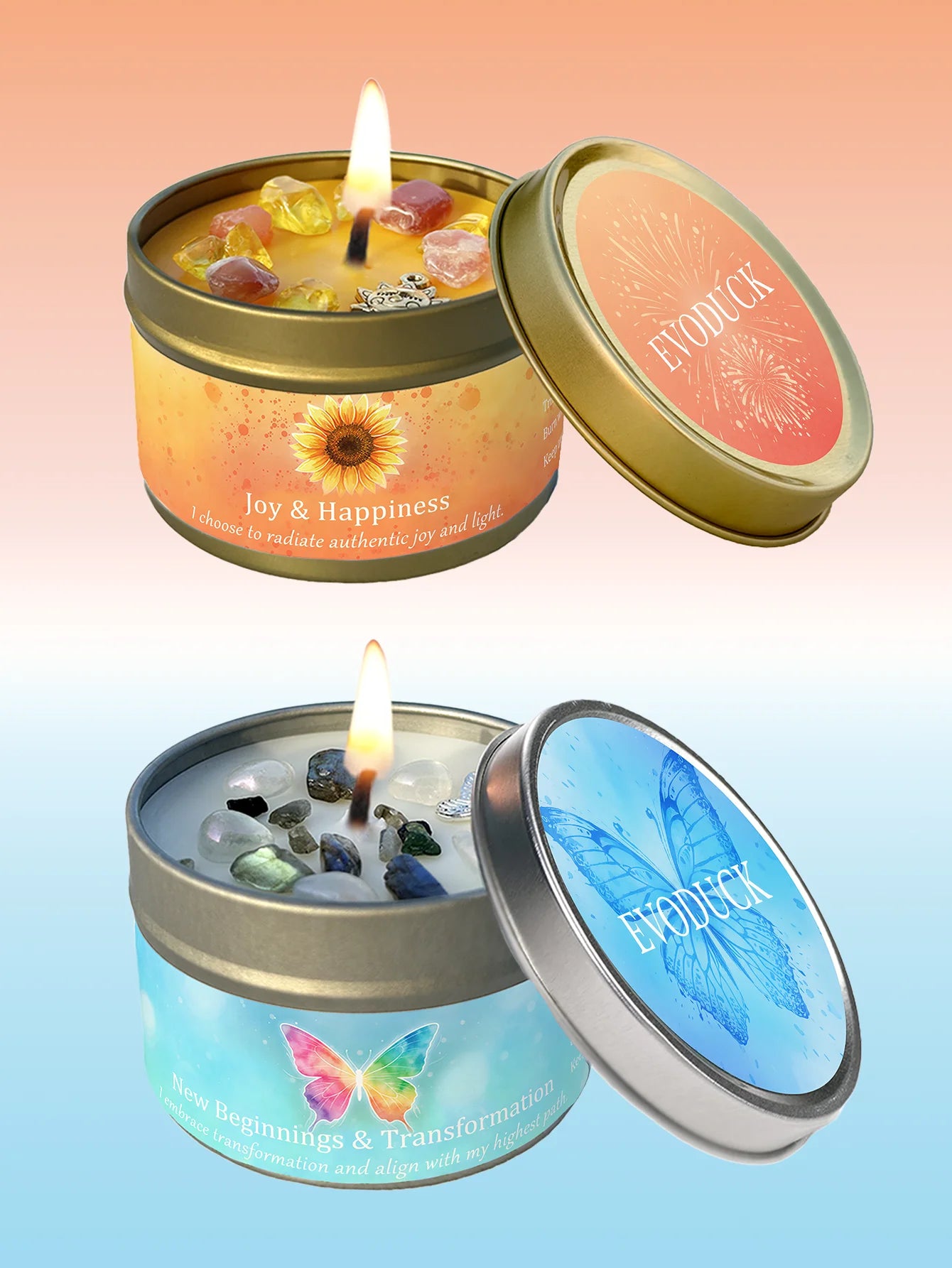 Scented Candles 3oz Law of Attraction Joy Happiness Manifestation Energy Boosting Christmas Home Decoration Candle Holders Gift