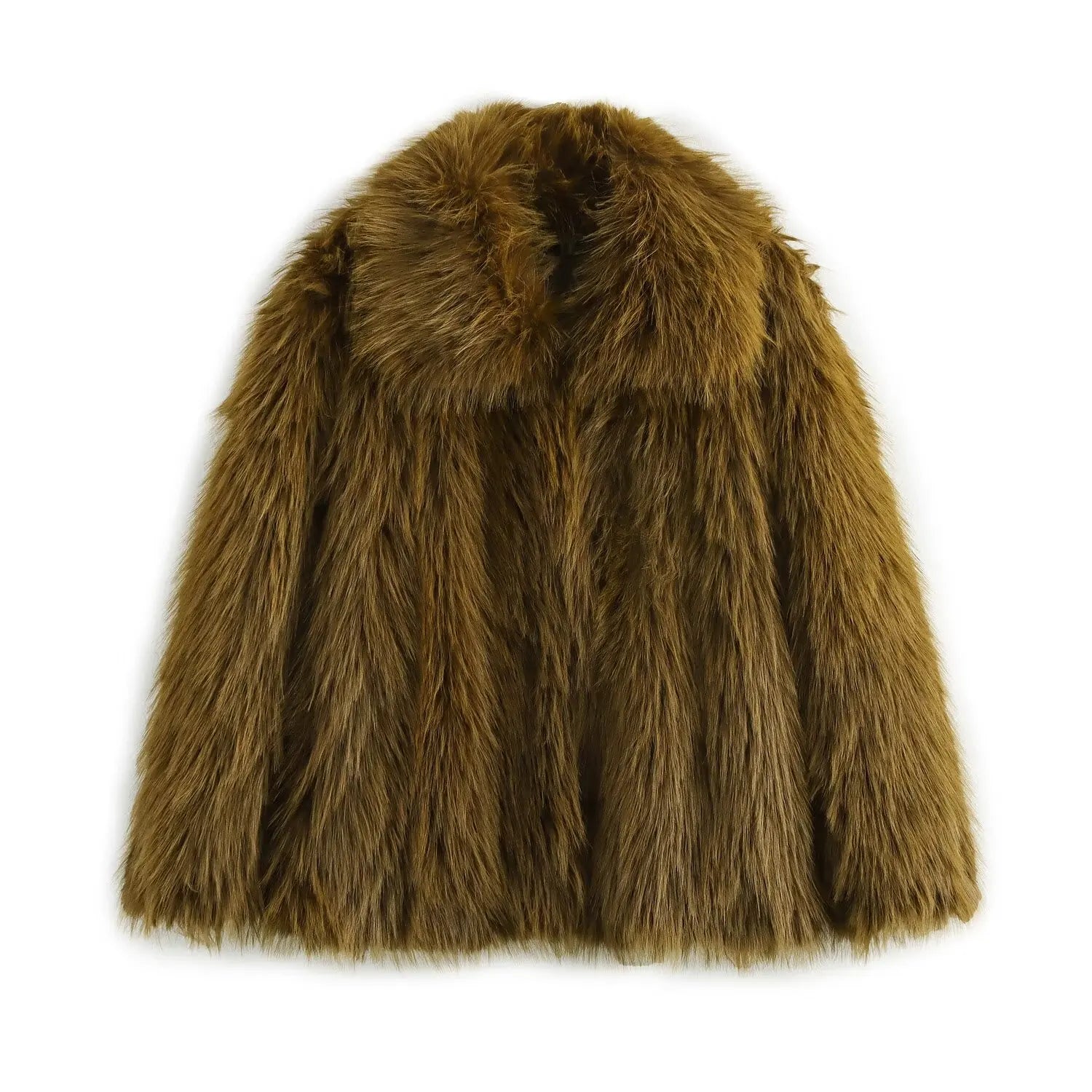 European And American Style Autumn And Winter New Women's Clothing High-end Artificial Fur Effect Lapel Short Jacket