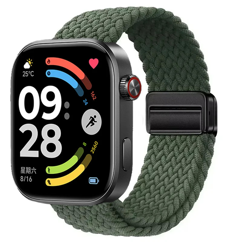 Magnetic Braided Nylon Loop Band for Xiaomi Redmi Watch 6 5 4 Strap Adjustable Sport Replacement Correa Bracelet Mi Band...