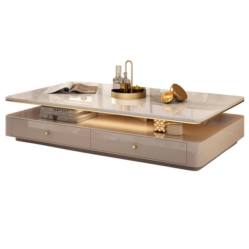 Italian Designer Aesthetic Coffee Table Modern Drawer Unique Luxury Coffee Table Living Room Stolik Kawowy Salon...