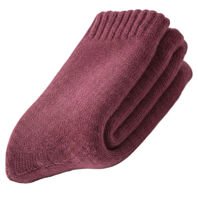 2025 New Winter Super Thicker Warm Socks Wool Male Men Women Socks Solid Socks Merino Wool Socks Against Cold Snow Terry Socks - Kimlud