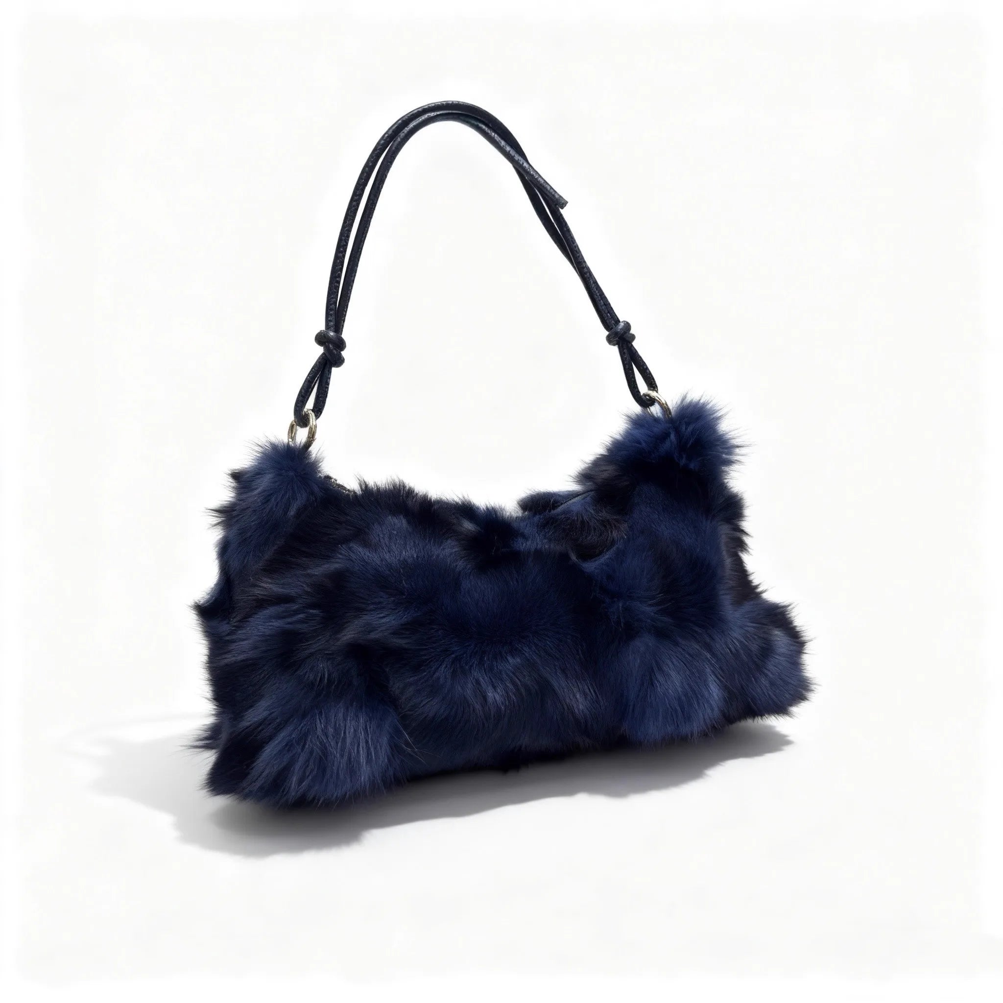 Winter Fox Fur Bag Women's Bag Fashion Handbag Ladies Bags Purses Women Shoulder Bag Real Silver Fox Fur Messenger Bags
