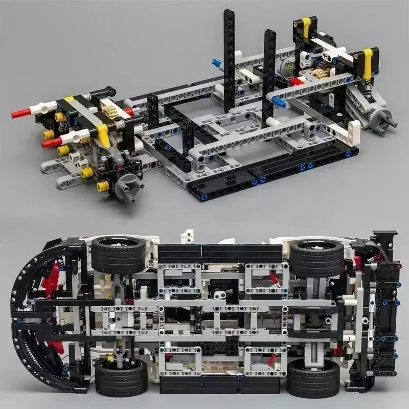 1580PCS+ 1:8 Super Race Car Building Set 42096 Mechanical Group Bricks Assembly DIY Model Toy MOC Creative Collection Gift Decor