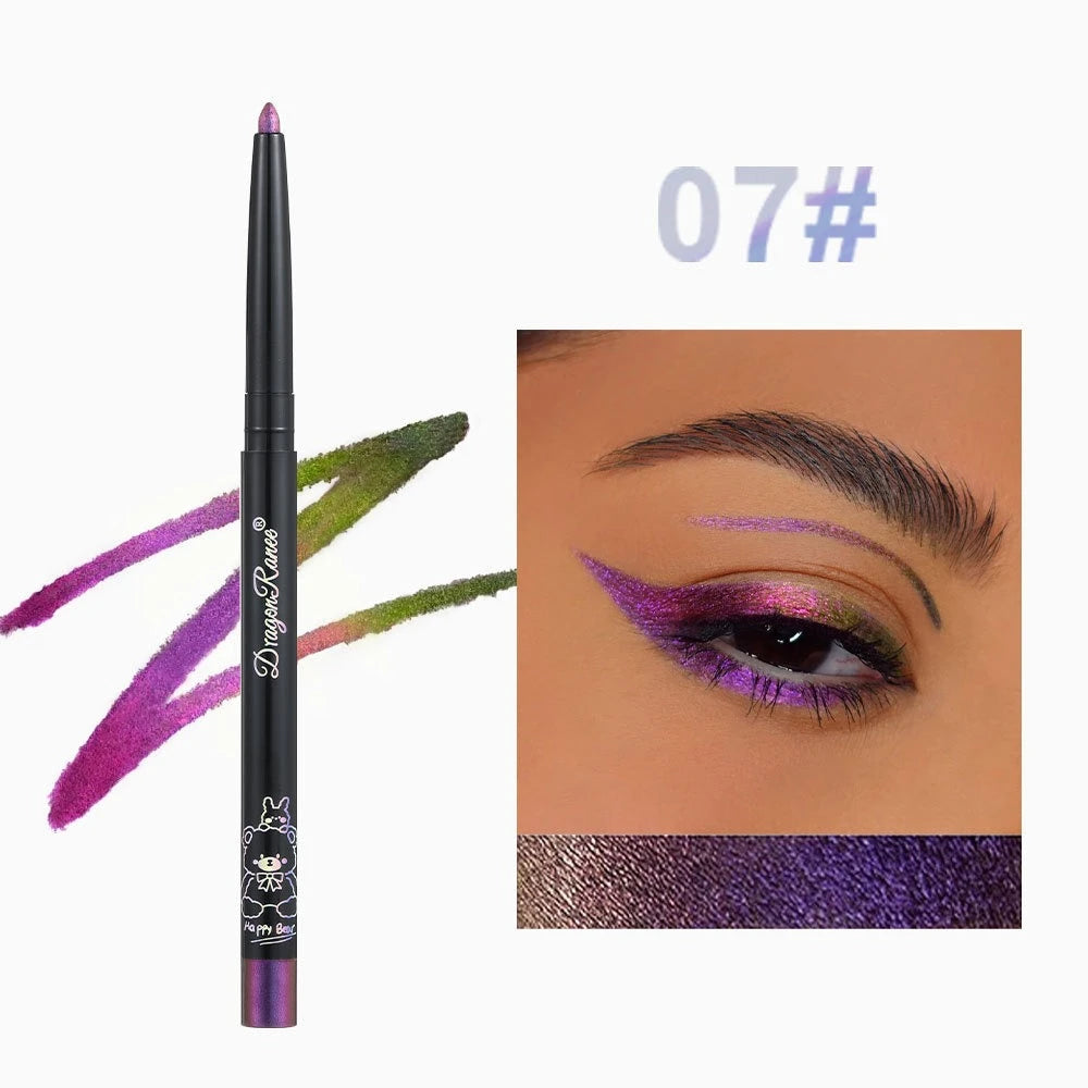 Pearlescent Aurora Eyeliner Pencil Waterproof Blue Purple Diamond Glitter Eye Shadow Metallic Chrome Lying Silkworm Eyes Makeup