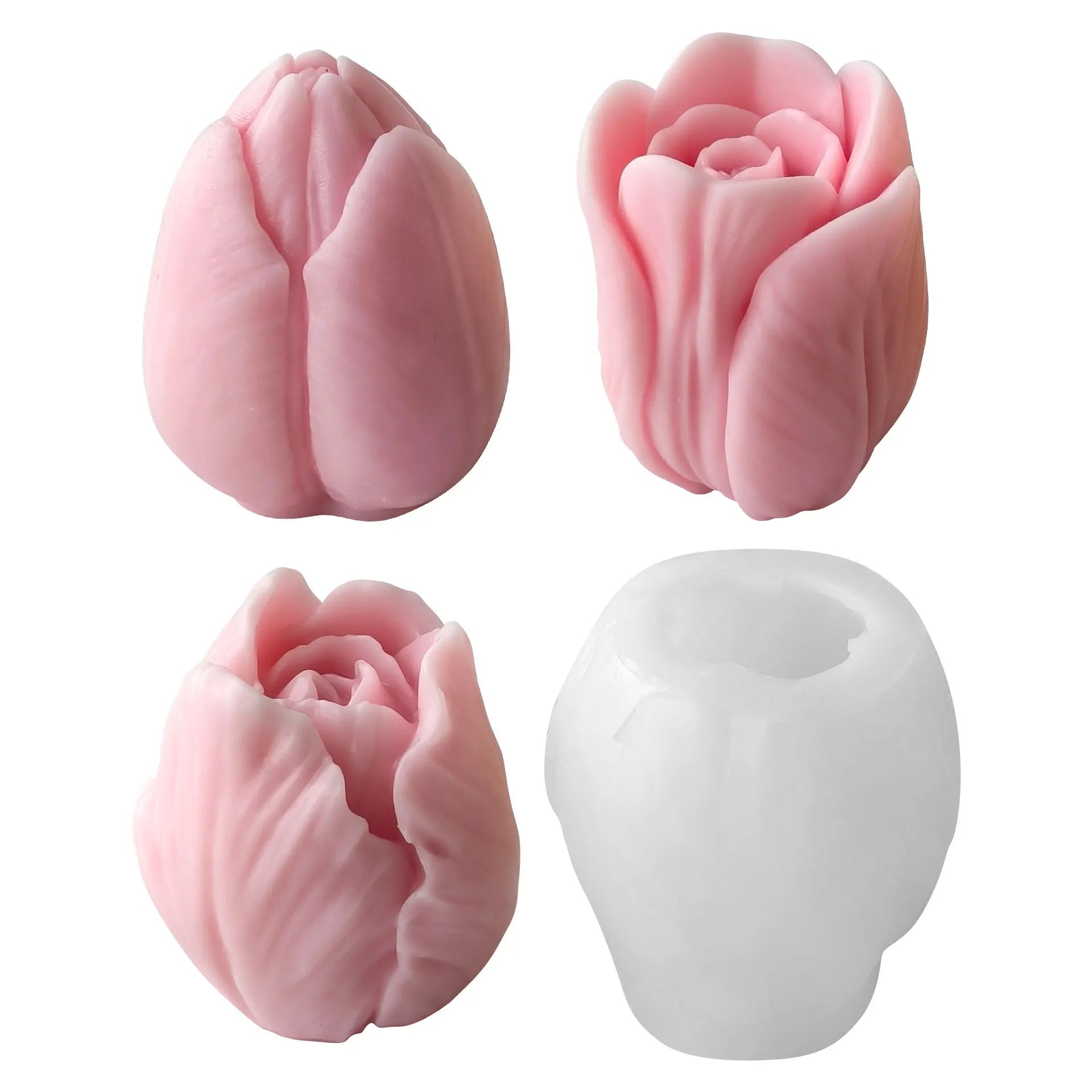 Budding Open Flowers Silicone Candle Mold Mini Flower Soap Gypsum Crafts Resin Mould DIY Chocolate Ice Cake Baking Molds