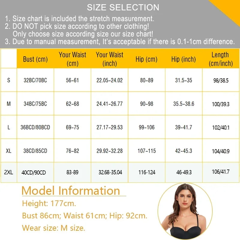 Wechey Slip Dress Tummy Control Shapewear Women Slimming Body Push Up Bras Lifts Breasts Underwear Slit Hemline