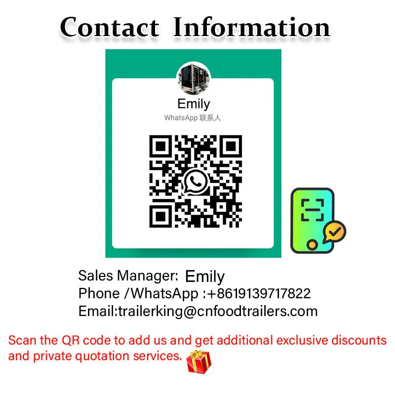 Custom fast food trailer order hot dog pizza burger mobile food truck outdoor street kitchen restaurant trailer for sale