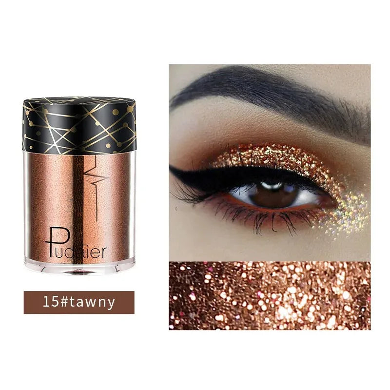 36 Colors Monochrome Eyeshadow Glitter Sequins High Gloss Face Body Glitter Pearlescent Easy-to-color Eye Shadow...