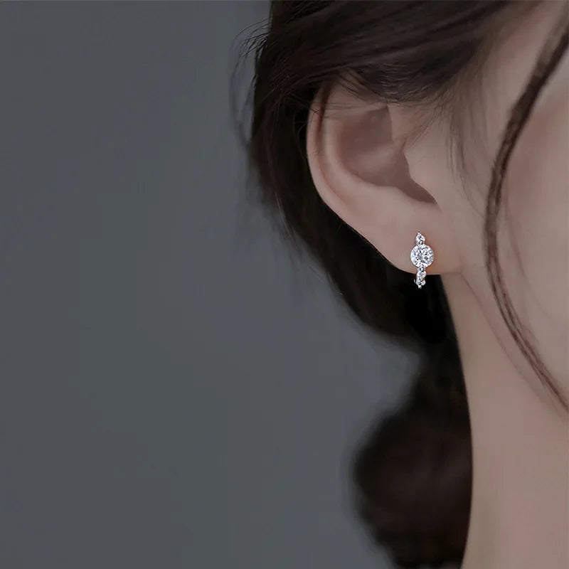 925 Sterling Silver Shiny Zircon Earrings Exquisite And Fashionable Temperament Earrings Wedding Luxury Jewelry...