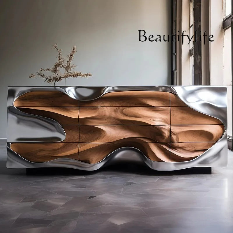 Modern minimalist design light luxury artist home dining room side cabinet living room furniture | Kimlud Luxury Cabinet