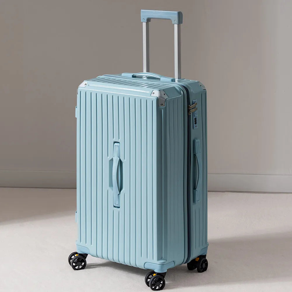 30/32-inch Large Size Luggage Multifunctional Cup Holder and Mobile Phone Holder Aluminium Framed Travel Suitcases Trip Cabin - Kimlud