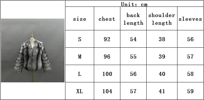 JANEFUR 2024 Thick Warm Real Fox Fur Coat Fashion Female V-neck Fox Fur Collar Coats Elegant luxury Lady Fur Outwear