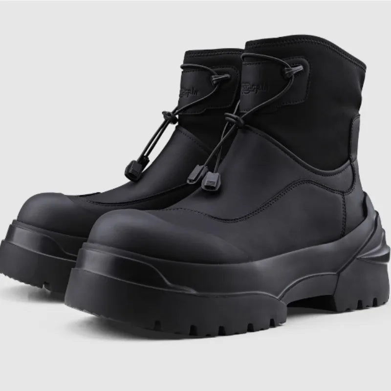 High Quality Couples Platform Ankle Boots Outdoor Non-slip Wear-resistant Safety Shoes for Men Comfort Thick Soled Mens Sneakers