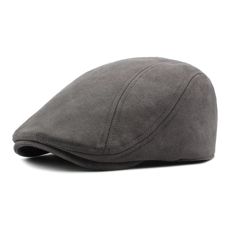 Fashion Berets Men Women Spring Autumn Suede Hats Herringbone Flat Cap Classical Artist Painter Hat Male Female Beret...