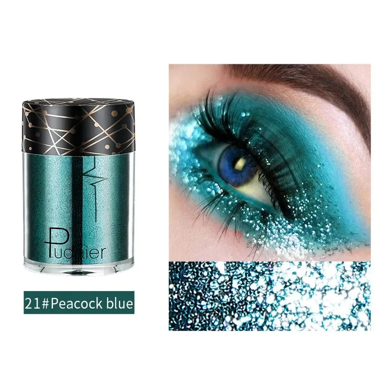 36 Colors Monochrome Eyeshadow Glitter Sequins High Gloss Face Body Glitter Pearlescent Easy-to-color Eye Shadow...