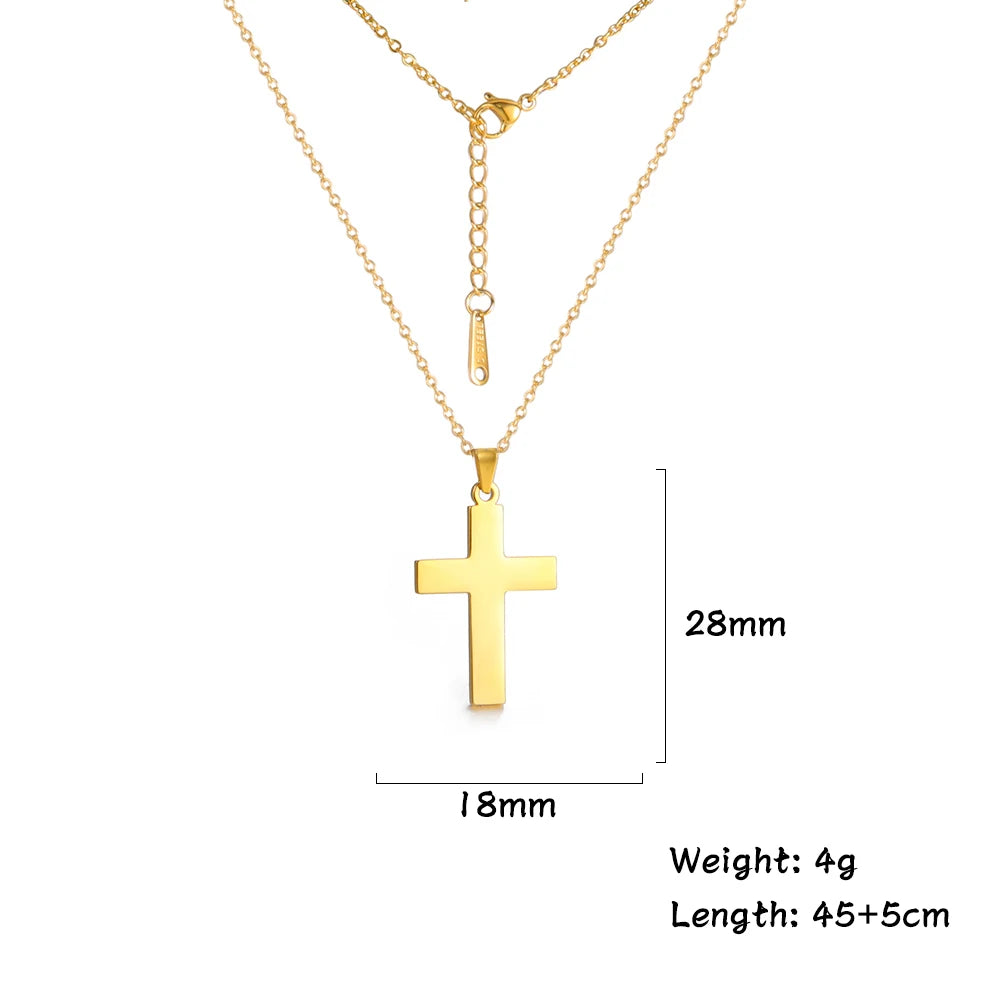 Amaxer Stainless Steel Cross Pendant Choker Necklace For Women Church Dainty Collar Religious Jewelry Gift | Kimlud...