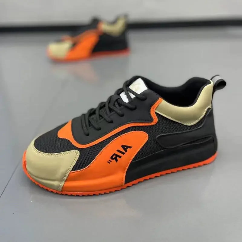 Sneaker Casual Men Designer Cover Bottom Board Shoe Fashion Microfiber Leather/Mesh Breathable Increased Internal Platform Shoes