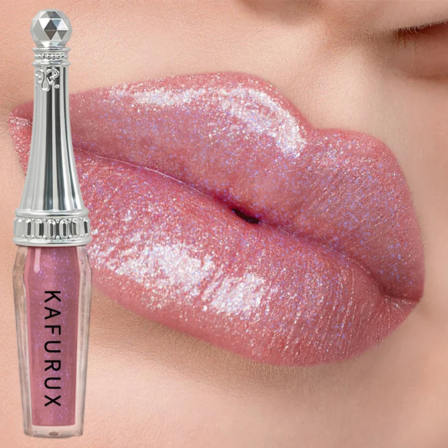 6 Colors Glitter Liquid Lipsticks Shimmer Shiny Lipgloss Pearlescent Lip Tint Mositurizing Long Lasting Lip Glaze Makeup For Wom - Kimlud