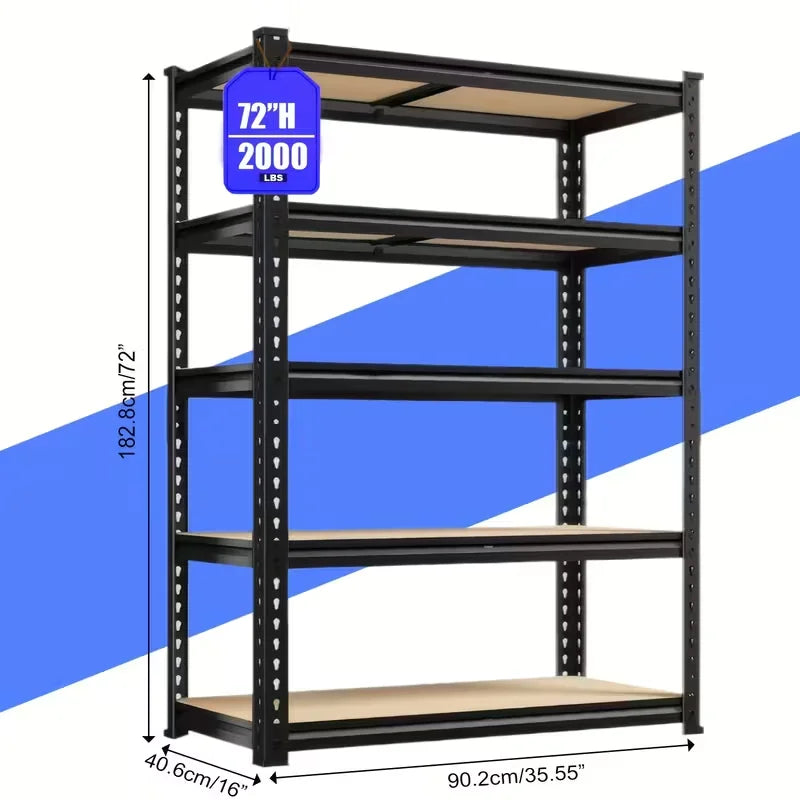 72"/60"H Garage Shelving Storage Shelves,2000LBS Capacity Heavy Duty Adjustable Storage Shelve For Closet