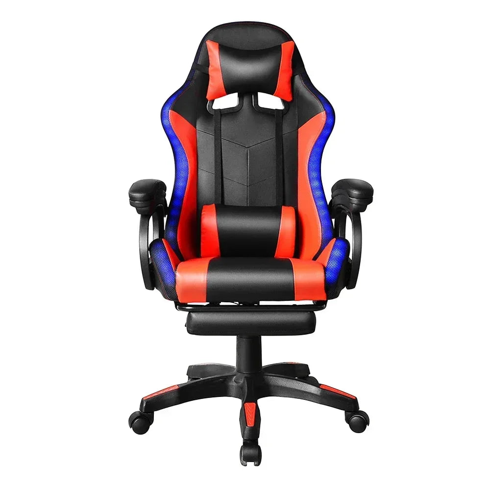 2025Computer PC Game Chair Gaming Pu Leather Silla Gamer Massage Racing Gaming Chair With Lights And Speakershigh Quality