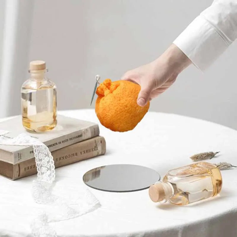 Ins Simulation Tangerine Aroma Candles Creative Modern Home Decoration Ornaments Birthday Gift Accompaniment Soy Aroma Candles