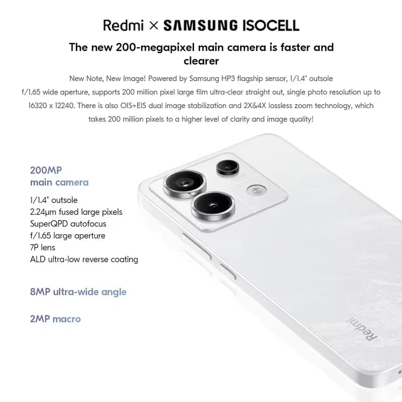 Xiaomi Redmi Note 13 Pro 5G Global ROM Smartphone 120Hz Screen 5100mAh 67W Fast Charging Cellphone Snapdragon 7s Gen 2 |...